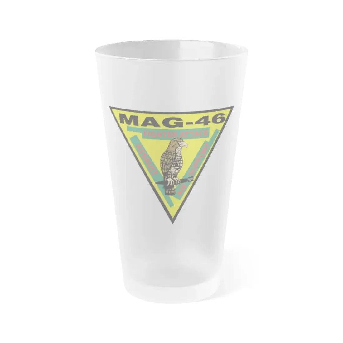 Marine Aircraft Group 46 (USMC) Frosted Pint Glass 16oz Default Title - Go Mug Yourself