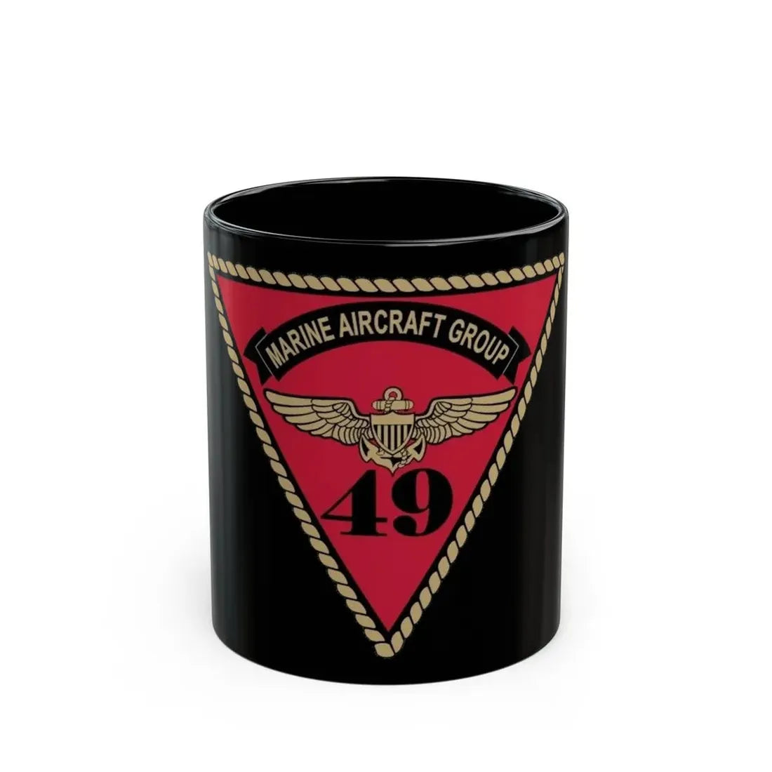 Marine Aircraft Group 49 (USMC) Black Coffee Mug 11oz - Go Mug Yourself