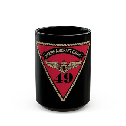 Marine Aircraft Group 49 (USMC) Black Coffee Mug-15oz-Go Mug Yourself