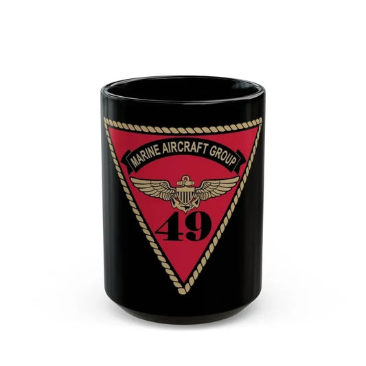 Marine Aircraft Group 49 (USMC) Black Coffee Mug 15oz - Go Mug Yourself