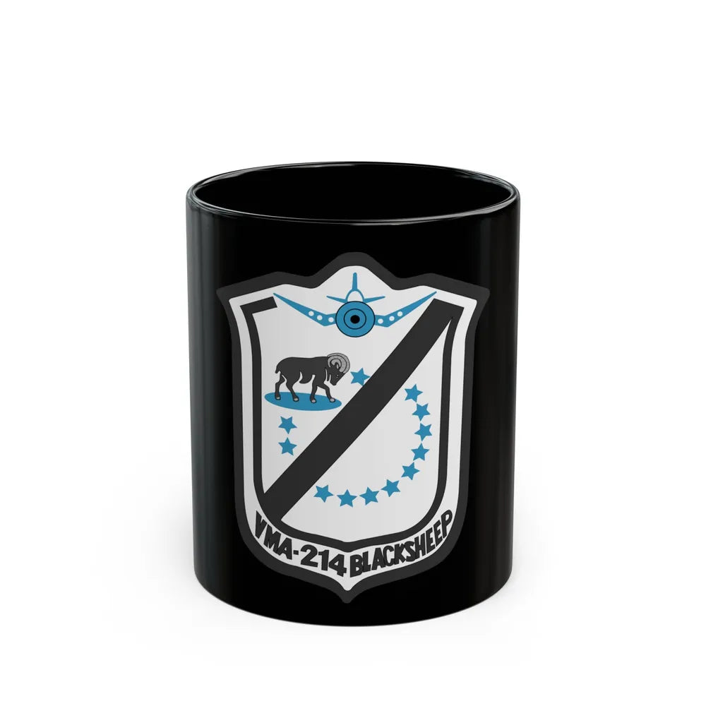 Marine Attack Squadron 214 VMA 214 (USMC) Black Coffee Mug-11oz-Go Mug Yourself