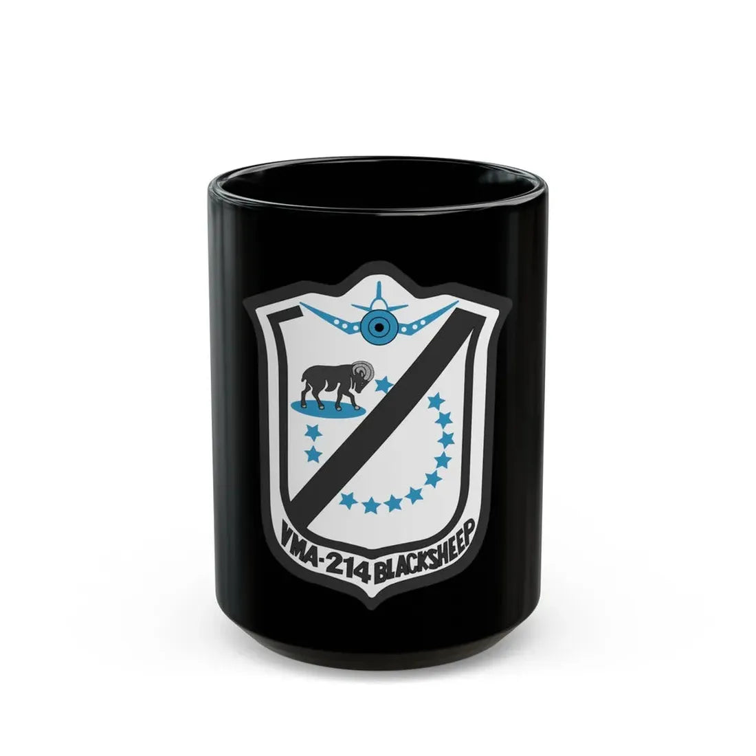 Marine Attack Squadron 214 VMA 214 (USMC) Black Coffee Mug 15oz - Go Mug Yourself