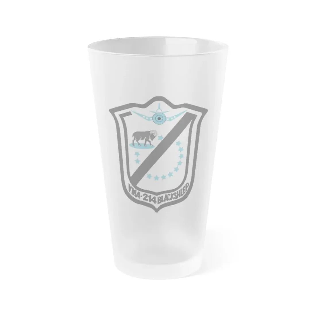 Marine Attack Squadron 214 VMA 214 (USMC) Frosted Pint Glass 16oz Default Title - Go Mug Yourself