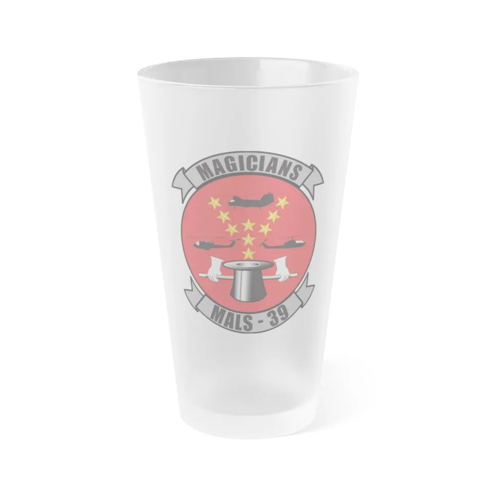 Marine Aviation Logistics Squadron 39 (USMC) Frosted Pint Glass 16oz-Go Mug Yourself