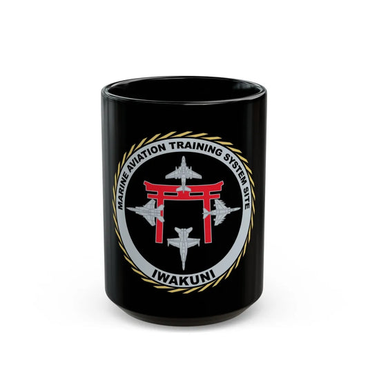 Marine Aviation Training System Site Iwakuni (USMC) Black Coffee Mug-15oz-Go Mug Yourself