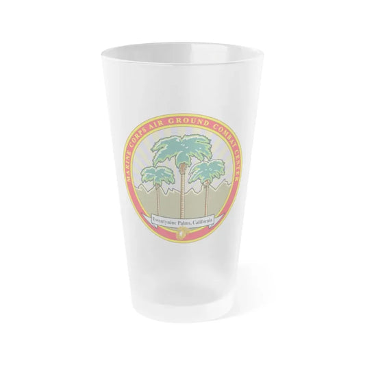Marine Corps Air Ground Combat Center 29 Palms (USMC) Frosted Pint Glass 16oz Default Title - Go Mug Yourself
