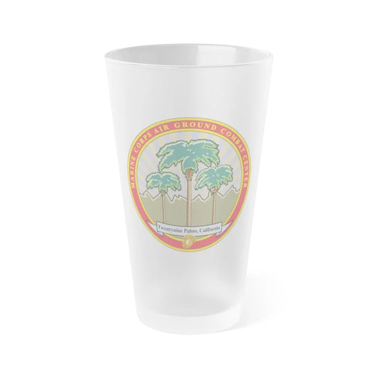 Marine Corps Air Ground Combat Center 29 Palms (USMC) Frosted Pint Glass 16oz-Go Mug Yourself