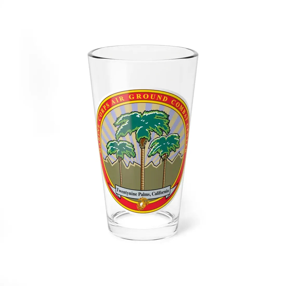 Marine Corps Air Ground Combat Center 29 Palms (USMC) Pint Glass 16oz 16oz - Go Mug Yourself