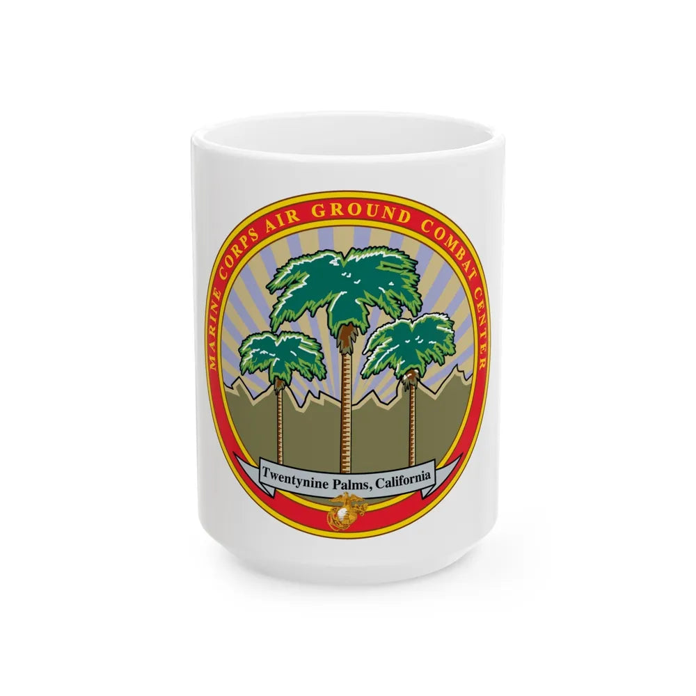 Marine Corps Air Ground Combat Center 29 Palms (USMC) White Coffee Mug-15oz-Go Mug Yourself