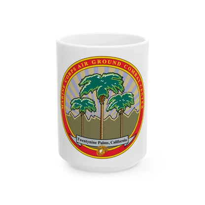 Marine Corps Air Ground Combat Center 29 Palms (USMC) White Coffee Mug 15oz - Go Mug Yourself
