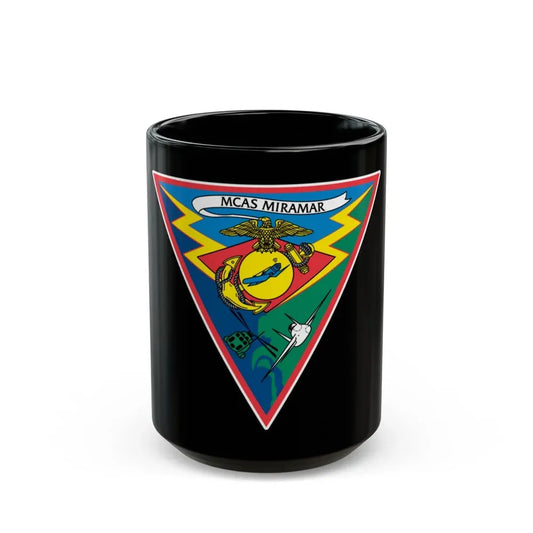Marine Corps Air Station Miramar (USMC) Black Coffee Mug 15oz - Go Mug Yourself
