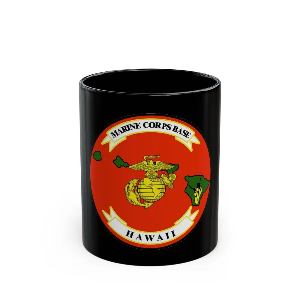 Marine Corps Base Hawaii (USMC) Black Coffee Mug-11oz-Go Mug Yourself