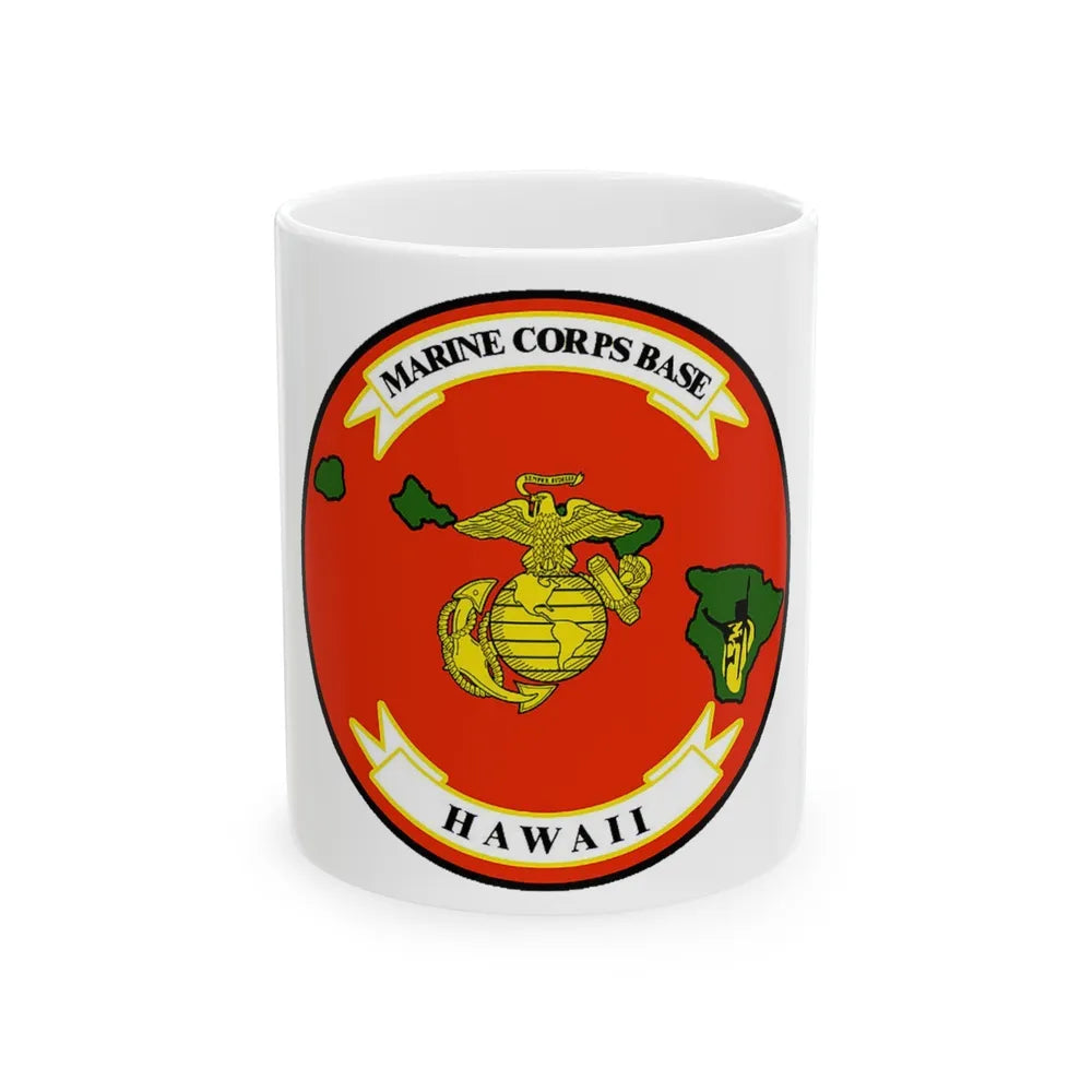 Marine Corps Base Hawaii (USMC) White Coffee Mug-11oz-Go Mug Yourself