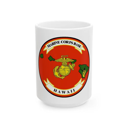 Marine Corps Base Hawaii (USMC) White Coffee Mug-15oz-Go Mug Yourself