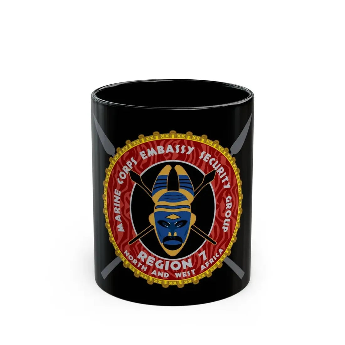 Marine Corps Embassy Security Group Reg 7 (USMC) Black Coffee Mug 11oz - Go Mug Yourself