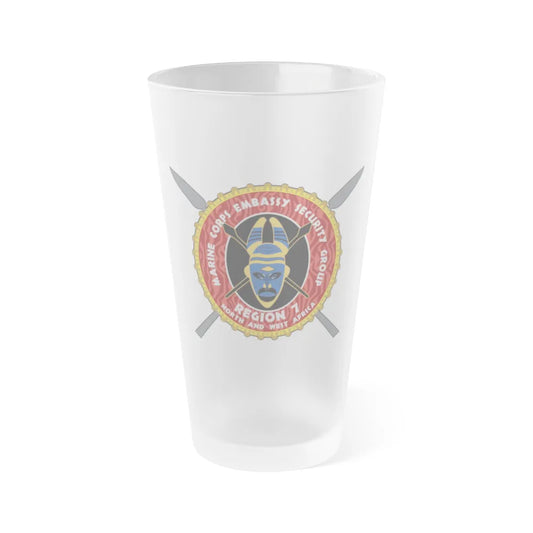 Marine Corps Embassy Security Group Reg 7 (USMC) Frosted Pint Glass 16oz-Go Mug Yourself