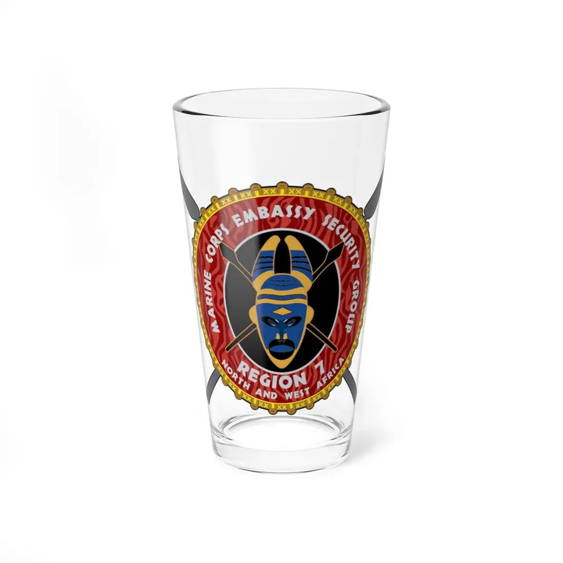 Marine Corps Embassy Security Group Reg 7 (USMC) Pint Glass 16oz 16oz - Go Mug Yourself