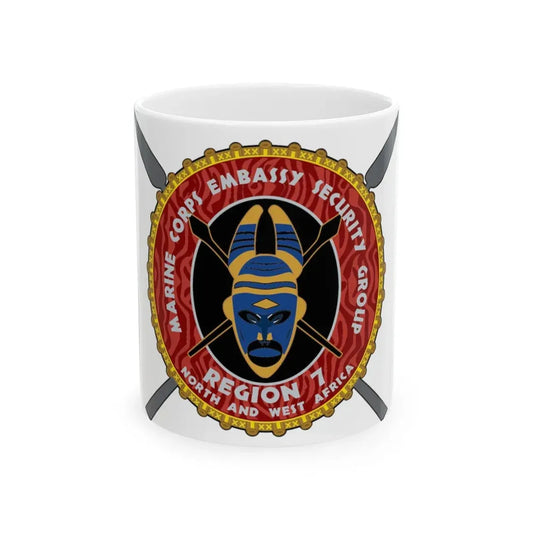 Marine Corps Embassy Security Group Reg 7 (USMC) White Coffee Mug 11oz - Go Mug Yourself