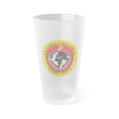 Marine Corps Forces Europe Africa (USMC) Frosted Pint Glass 16oz-Go Mug Yourself