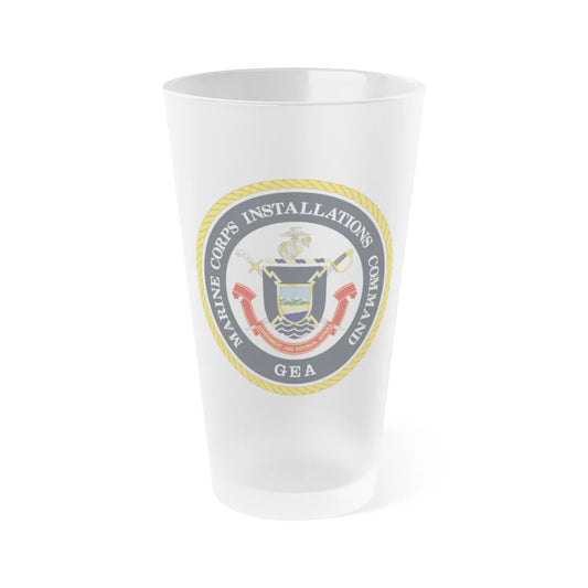 Marine Corps Installations Command Government and External Affairs (USMC) Frosted Pint Glass 16oz-Go Mug Yourself