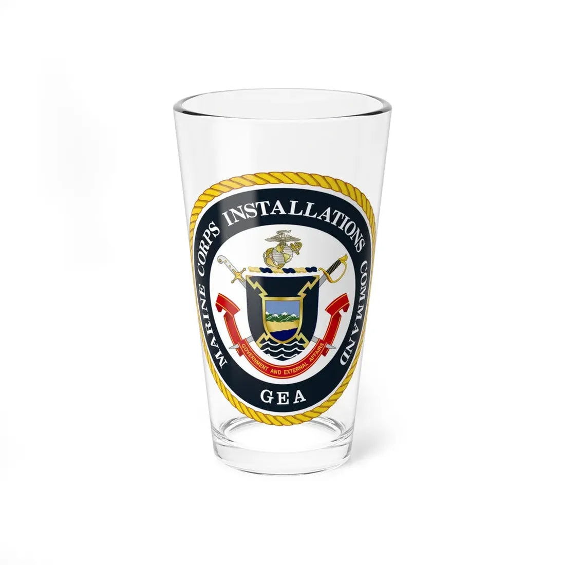 Marine Corps Installations Command Government and External Affairs (USMC) Pint Glass 16oz 16oz - Go Mug Yourself