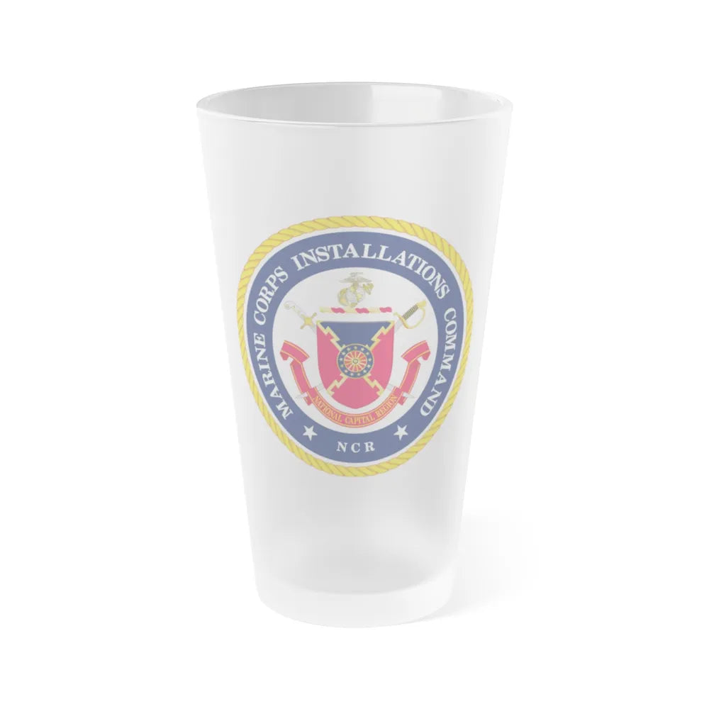 Marine Corps Installations Command National Capital Region (USMC) Frosted Pint Glass 16oz-Go Mug Yourself