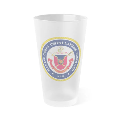 Marine Corps Installations Command National Capital Region (USMC) Frosted Pint Glass 16oz-Go Mug Yourself