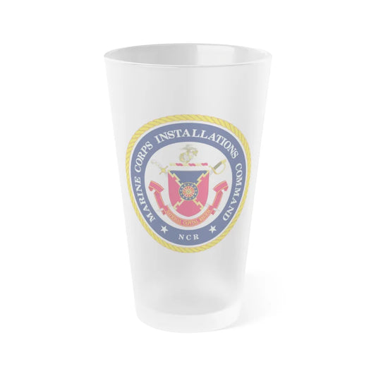 Marine Corps Installations Command National Capital Region (USMC) Frosted Pint Glass 16oz-Go Mug Yourself