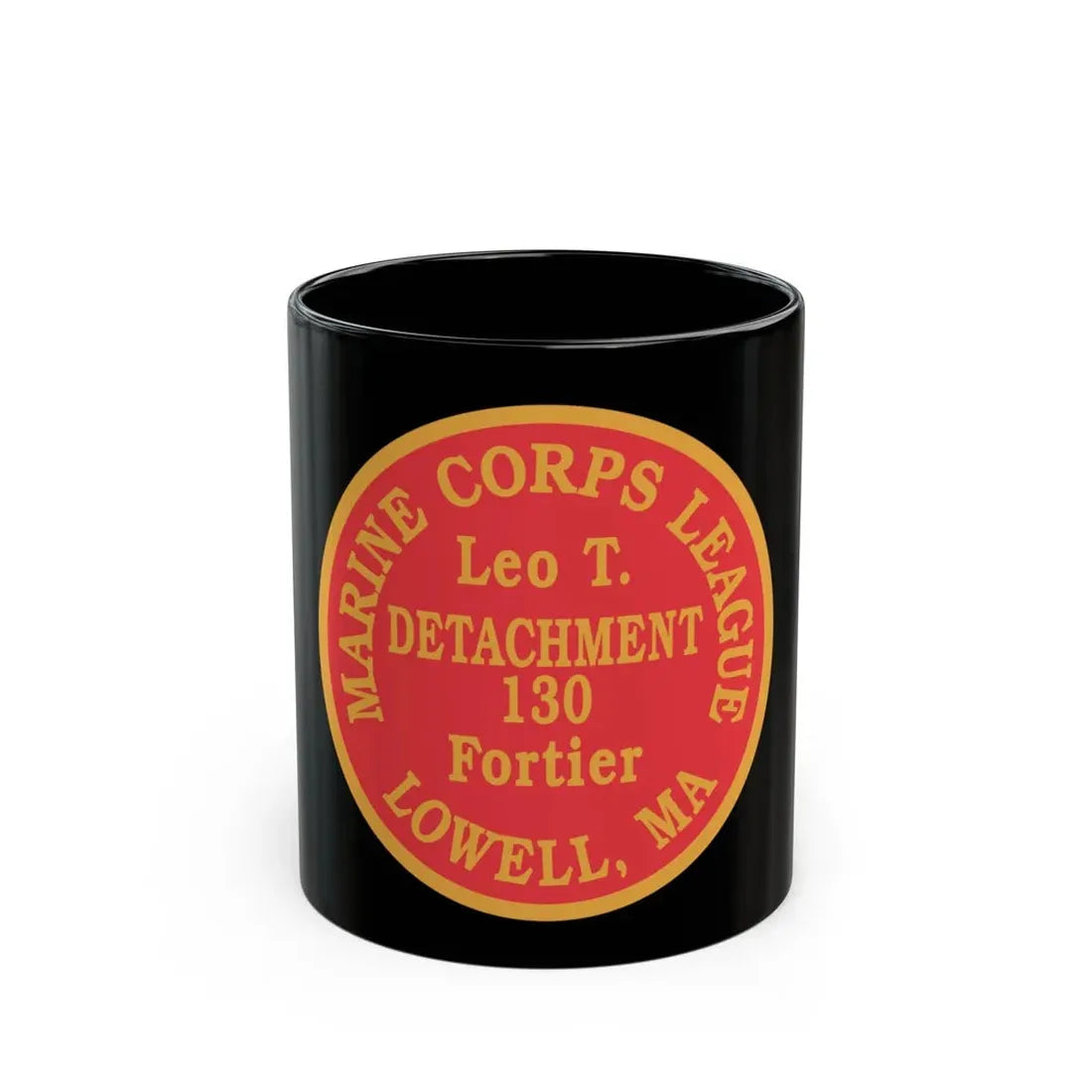 Marine Corps League Lowell MA (USMC) Black Coffee Mug 11oz - Go Mug Yourself