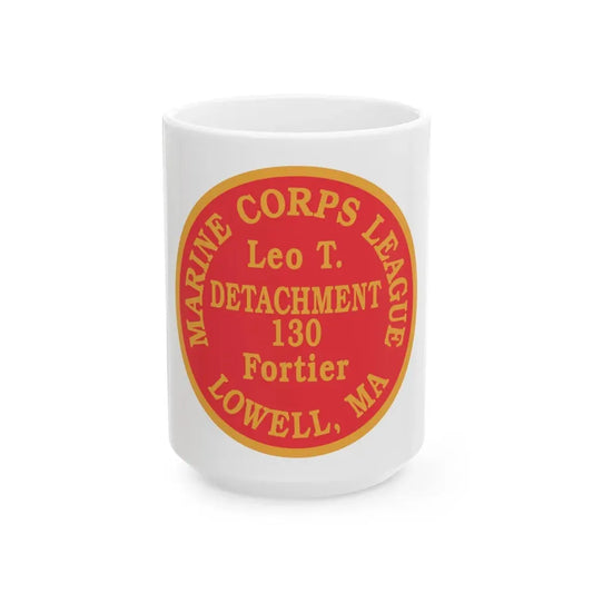 Marine Corps League Lowell MA (USMC) White Coffee Mug 15oz - Go Mug Yourself