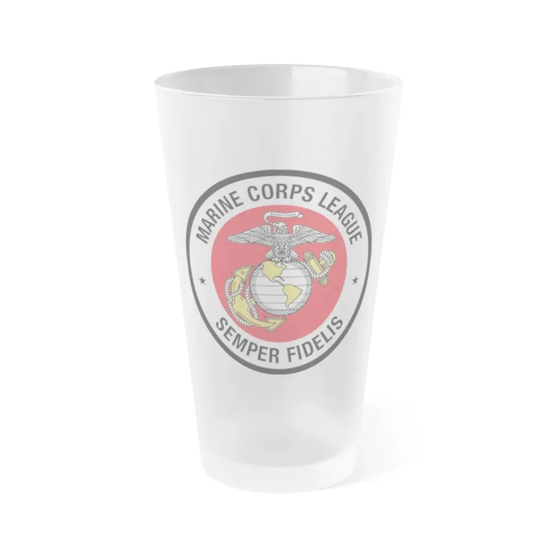 Marine Corps League (USMC) Frosted Pint Glass 16oz Default Title - Go Mug Yourself