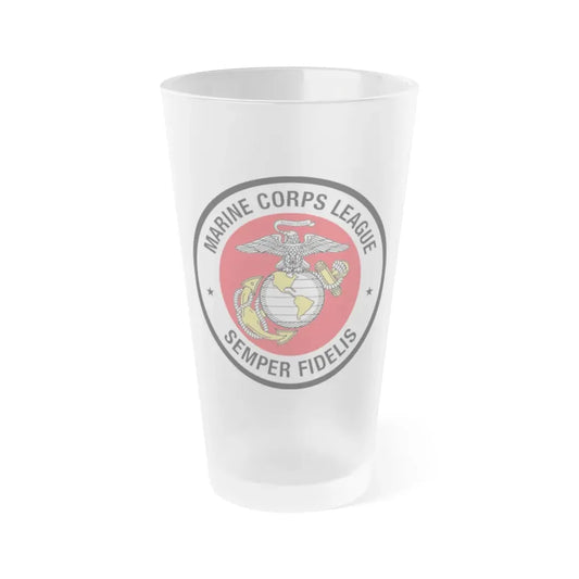 Marine Corps League (USMC) Frosted Pint Glass 16oz Default Title - Go Mug Yourself