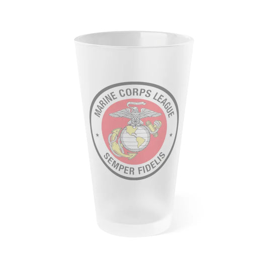 Marine Corps League (USMC) Frosted Pint Glass 16oz-Go Mug Yourself