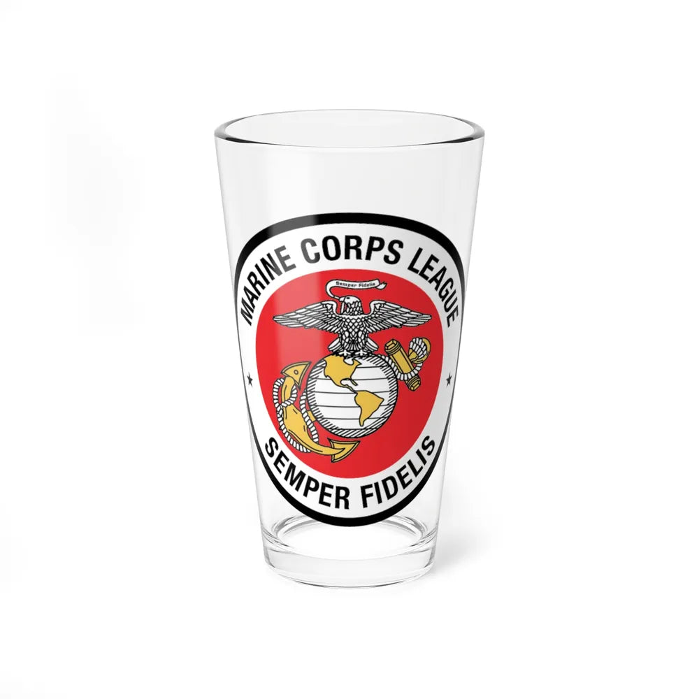 Marine Corps League (USMC) Pint Glass 16oz-16oz-Go Mug Yourself