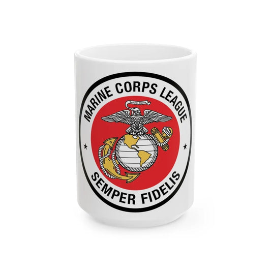 Marine Corps League (USMC) White Coffee Mug-15oz-Go Mug Yourself