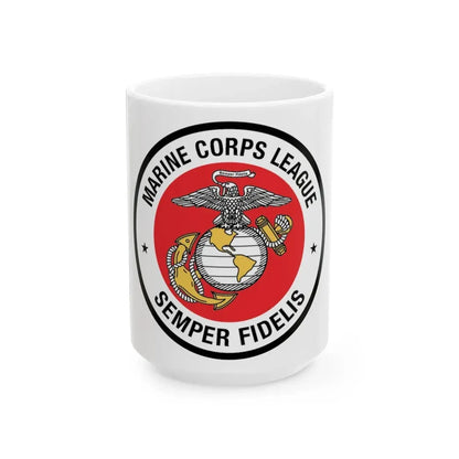 Marine Corps League (USMC) White Coffee Mug 15oz - Go Mug Yourself