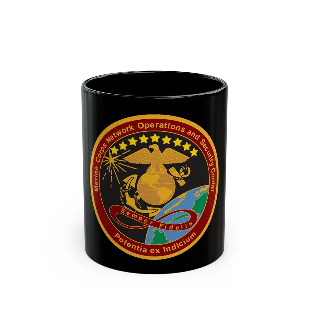 Marine Corps Network Operations And Security Center (USMC) Black Coffee Mug-11oz-Go Mug Yourself