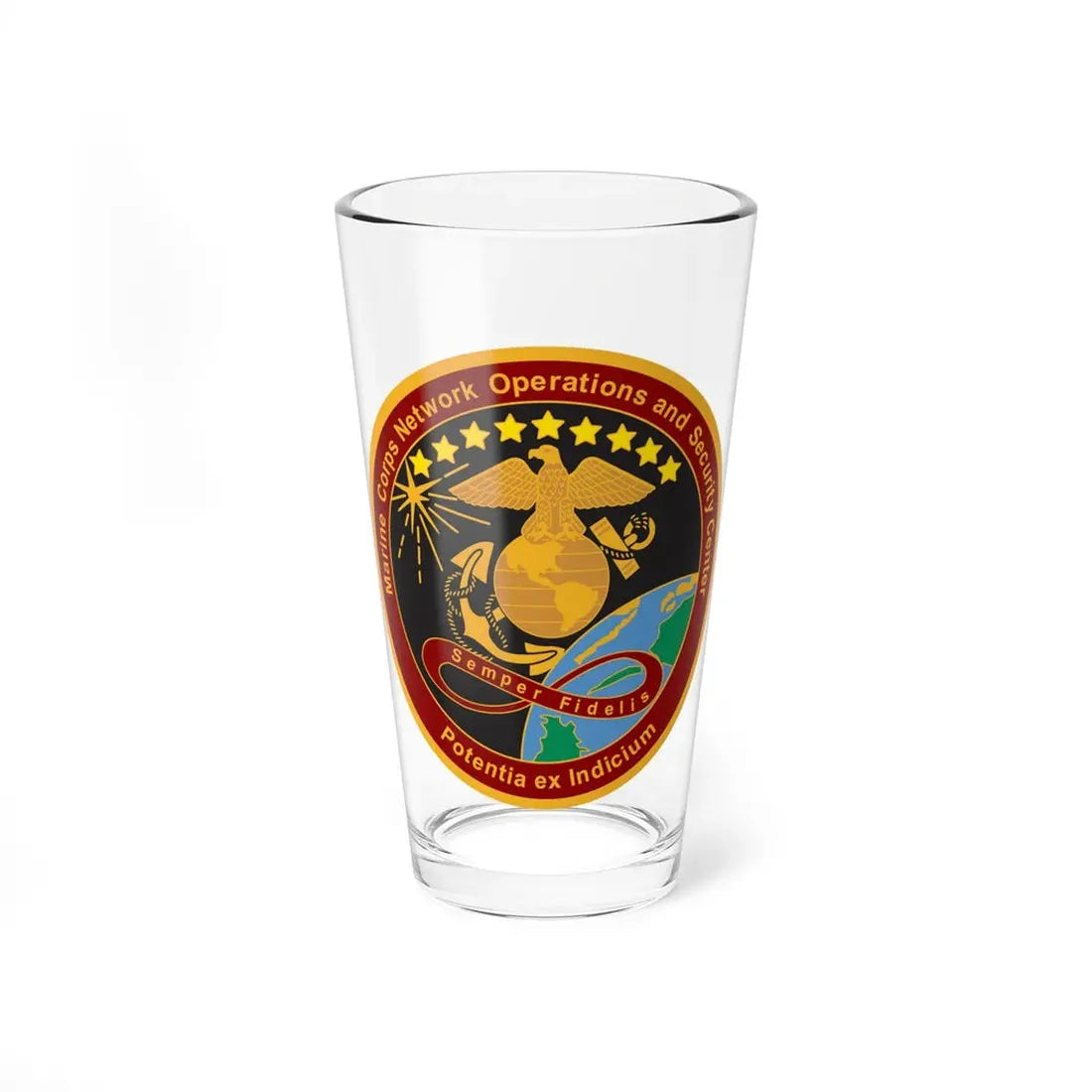Marine Corps Network Operations And Security Center (USMC) Pint Glass 16oz 16oz - Go Mug Yourself