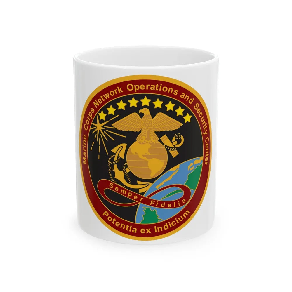 Marine Corps Network Operations And Security Center (USMC) White Coffee Mug-11oz-Go Mug Yourself