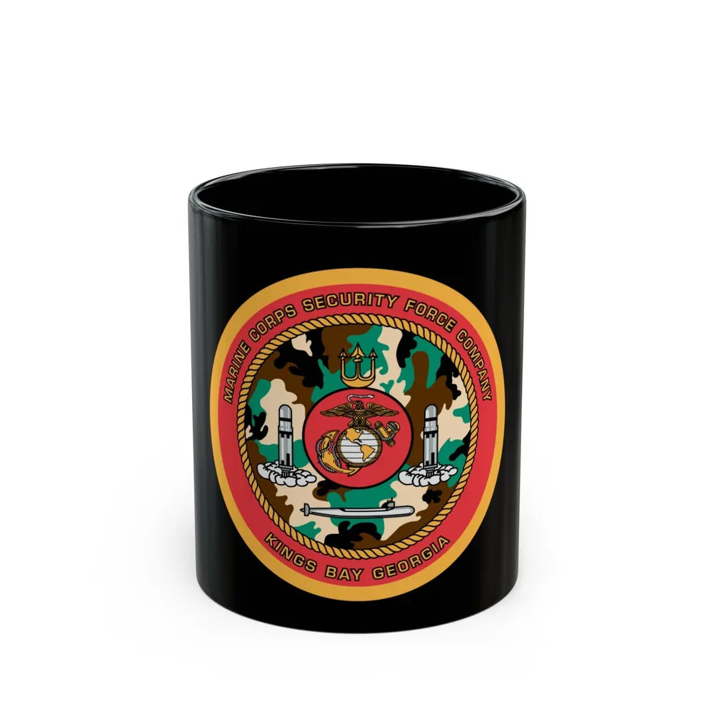 Marine Corps Security Force Company Kings Bay Georgia (USMC) Black Coffee Mug-11oz-Go Mug Yourself