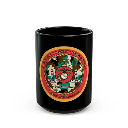 Marine Corps Security Force Company Kings Bay Georgia (USMC) Black Coffee Mug-15oz-Go Mug Yourself