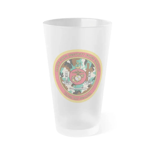 Marine Corps Security Force Company Kings Bay Georgia (USMC) Frosted Pint Glass 16oz Default Title - Go Mug Yourself