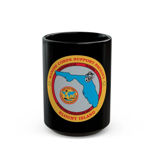 Marine Corps Support Facility Blount island (USMC) Black Coffee Mug-15oz-Go Mug Yourself