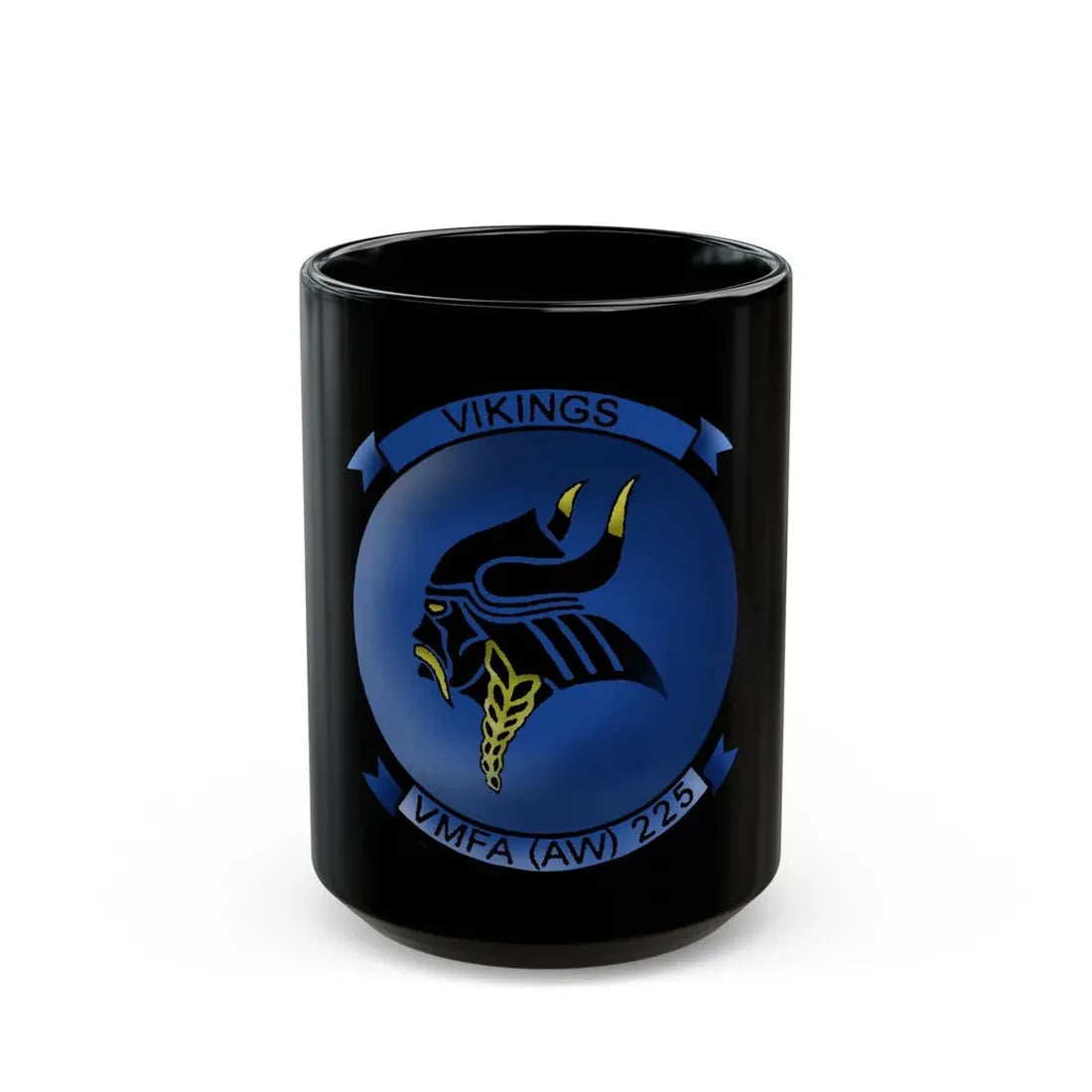 Marine Fighter Attack Squadron All Weather 225 VMFAAW 225 (USMC) Black Coffee Mug 15oz - Go Mug Yourself
