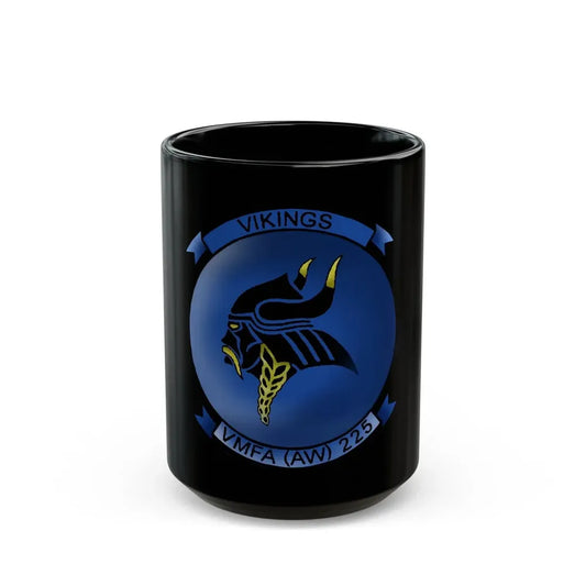Marine Fighter Attack Squadron All Weather 225 VMFAAW 225 (USMC) Black Coffee Mug 15oz - Go Mug Yourself