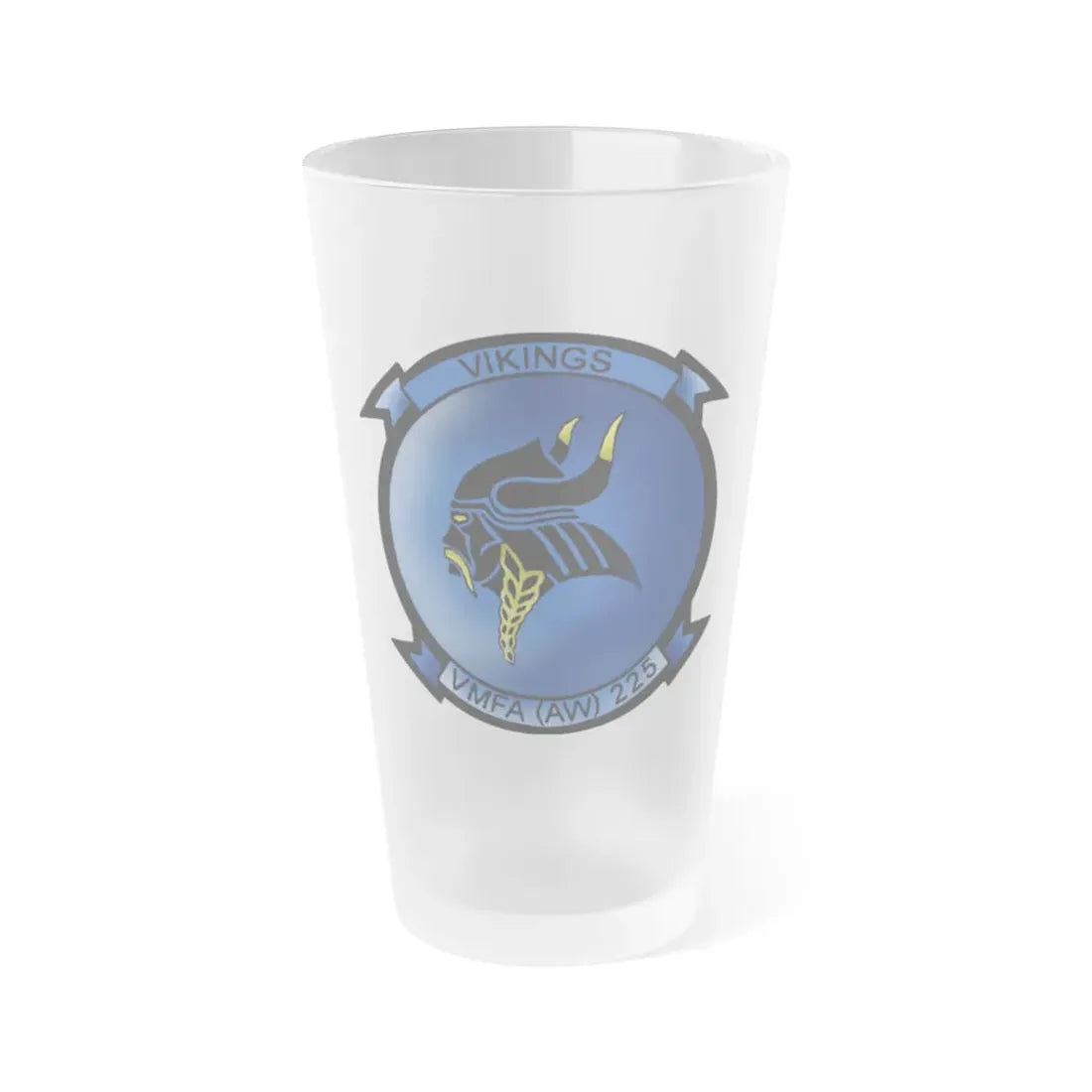 Marine Fighter Attack Squadron All Weather 225 VMFAAW 225 (USMC) Frosted Pint Glass 16oz Default Title - Go Mug Yourself