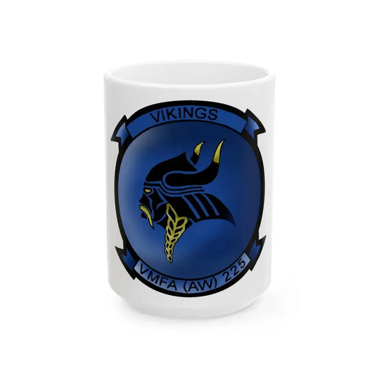 Marine Fighter Attack Squadron All Weather 225 VMFAAW 225 (USMC) White Coffee Mug 15oz - Go Mug Yourself
