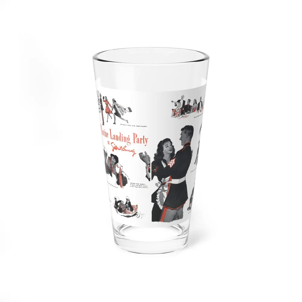 Marine Landing Party, Cosmopolitan, December 1942 (Magazine Illustration) Pint Glass 16oz-16oz-Go Mug Yourself