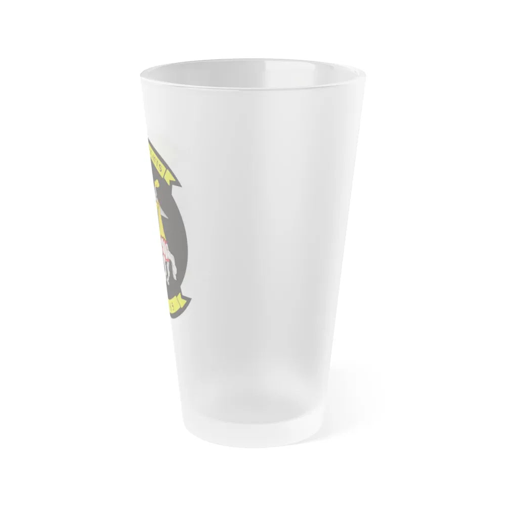 Marine Medium Tilt Rotor Squadron 165 VMM 165 (USMC) Frosted Pint Glass 16oz-Go Mug Yourself