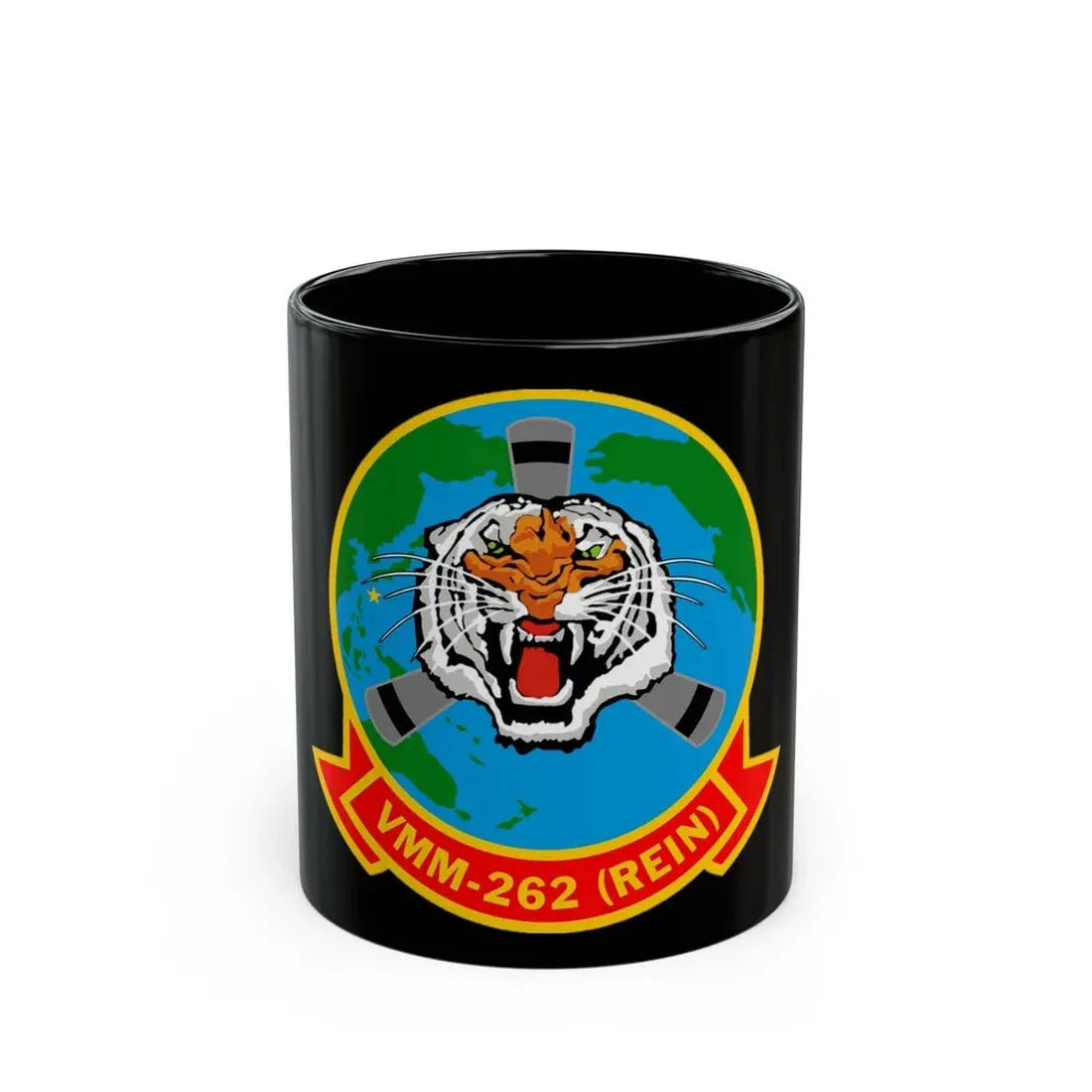 Marine Medium Tiltrotor Squadron 262 VMM 262 (USMC) Black Coffee Mug 11oz - Go Mug Yourself